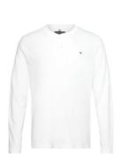 Henley Ls Tee Tops T-shirts Long-sleeved White Tommy Hilfiger