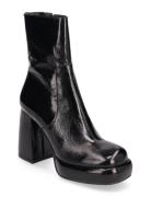 264-Dena Cuir Brillant Shoes Boots Ankle Boots Ankle Boots With Heel B...