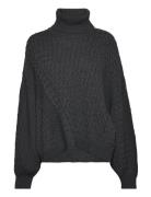 Recycled Wool Mix Rerik Sweater Tops Knitwear Turtleneck Black Mads Nø...