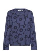 Maissi Unikko Tops T-shirts & Tops Long-sleeved Blue Marimekko