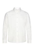 Slhregbond-Garment Dyed Shirt Ls Tops Shirts Casual White Selected Hom...