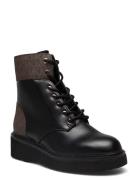 Aniya Lug Bootie Shoes Boots Ankle Boots Laced Boots Black Michael Kor...