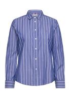 Baseball Stripe Regular Shirt Tops Shirts Long-sleeved Blue Tommy Hilf...