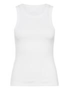 2Nd Purity Tt - Daily Cotton Rib Tops T-shirts & Tops Sleeveless White...