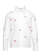 Koglina Grace L/S Emb Shirt Wvn Tops Shirts Long-sleeved Shirts White ...