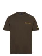 Collegiate T-Shirt Tops T-shirts Short-sleeved Khaki Green Lyle & Scot...