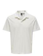 Onsdeniz Reg Terry Ss Polo Cs Tops Polos Short-sleeved White ONLY & SO...