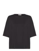 Olivia Top Tops T-shirts & Tops Short-sleeved Black Movesgood