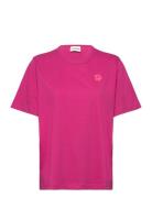 Erna Unikko Placement Tops T-shirts & Tops Short-sleeved Pink Marimekk...