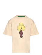 Tnkit Uni Os S_S Tee Tops T-shirts Short-sleeved Yellow The New