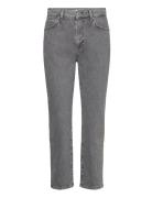 Slim Cropped Jeans Bottoms Jeans Straight-regular Grey Mango