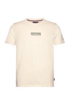 Small Hilfiger Tee Tops T-shirts Short-sleeved Cream Tommy Hilfiger