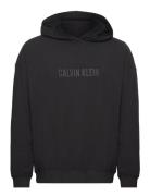 L/S Hoodie Tops Sweat-shirts & Hoodies Hoodies Black Calvin Klein