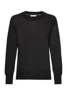 Md Merino Wool C-Nk Sweater Tops Knitwear Jumpers Black Tommy Hilfiger
