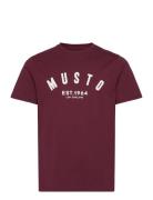 M Marina Musto Ss Tee Sport T-shirts Short-sleeved Burgundy Musto