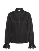 Nudarla Shirt Tops Shirts Long-sleeved Black Nümph