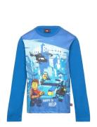 Lwtano 122 - T-Shirt L/S Tops T-shirts Long-sleeved T-shirts Blue LEGO...