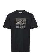 Hike Tee Tops T-shirts Short-sleeved Black Fat Moose