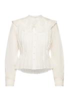 Olea Top Tops Blouses Long-sleeved White AllSaints