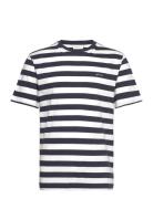 Stripe Ss T-Shirt Tops T-shirts Short-sleeved Blue GANT