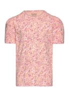 T-Shirt Ss Aop Tops T-shirts Short-sleeved Pink Minymo