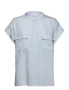 Chofu Short Sleeve Blouse Tops Blouses Short-sleeved Blue Tamaris Appa...