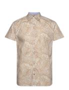 Inporzam Tops Shirts Short-sleeved Cream INDICODE