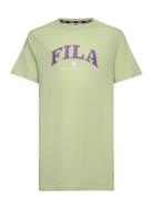 Lathen Graphic Tee Dress Sport T-shirts Short-sleeved Green FILA