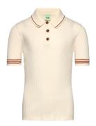 Polo Shirt Tops T-shirts Short-sleeved Cream FUB