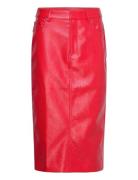 Textured Midi Skirt Designers Knee-length & Midi Red ROTATE Birger Chr...