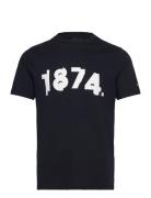 1874 Graphic T-Shirt Tops T-shirts Short-sleeved Navy Lyle & Scott
