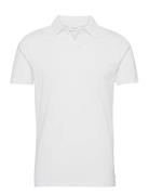 Stretch Polo Shirt S/S Tops Polos Short-sleeved White Lindbergh