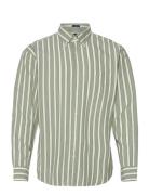 Rel Dreamy Oxford Stripe Shirt Tops Shirts Casual Green GANT