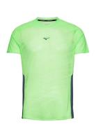 Aero Tee Sport T-shirts Short-sleeved Green Mizuno