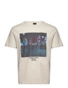Onslex Life Reg Photoprint Ss Tee Tops T-shirts Short-sleeved Beige ON...