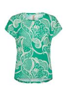 Sc-Marica Aop Tops T-shirts & Tops Short-sleeved Green Soyaconcept