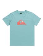 Comp Logo Ss Yth Tops T-shirts Short-sleeved Blue Quiksilver