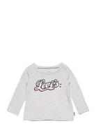 Lvg Ls Graphic Tee Tops T-shirts Long-sleeved T-shirts Grey Levi's