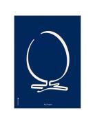 Aegget-Streg-Bla Home Decoration Posters & Frames Posters Illustration...