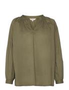 Niellapw Sh Tops Blouses Long-sleeved Green Part Two