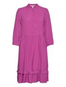 Women Dresses Light Woven Midi Polvipituinen Mekko Pink Esprit Casual