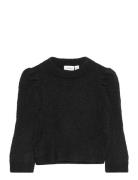 Nmfrhis Ls Knit Camp Tops Knitwear Pullovers Black Name It