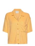 Anf Womens Sweatshirts Tops Shirts Short-sleeved Yellow Abercrombie & ...
