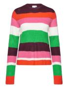 Vilou L/S Stripe Knit Top Tops Knitwear Jumpers Multi/patterned Vila