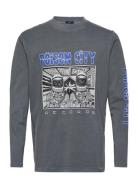 Poison City Ls Tee Tops T-shirts Long-sleeved Grey NEUW