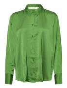Anf Womens Wovens Tops Shirts Long-sleeved Green Abercrombie & Fitch