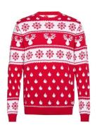 The Classic Christmas Jumper Red Tops Knitwear Round Necks Red Christm...