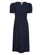 Yasstray Ss Midi Dress Polvipituinen Mekko Navy YAS