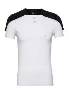 Men's 2Pack T-Shirt Tops T-shirts Short-sleeved White Armani Exchange