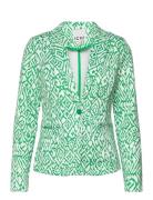 Ihkate Print Bl14 Blazers Single Breasted Blazers Green ICHI